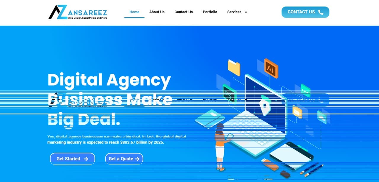 Ansareez Digital Agency Website